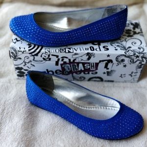 Brash Gemini Rhinestone Ballet Flats